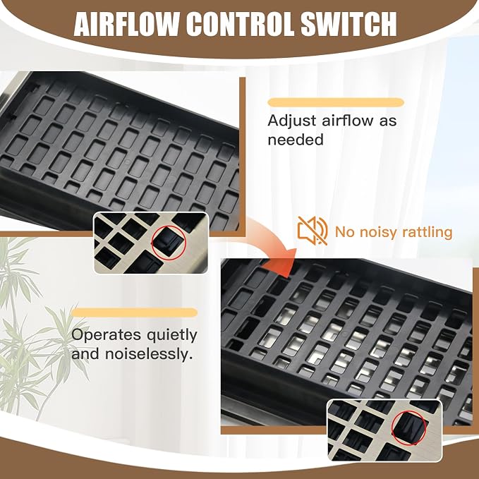 Bronze Color Floor Register Heavy Duty Walkable Steel Ease Adjust Air Vents - Image 5