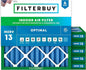 Filterbuy 18x18x2 Air Filter MERV 13 Optimal Smoke & Allergy Defense, by Filterbuy