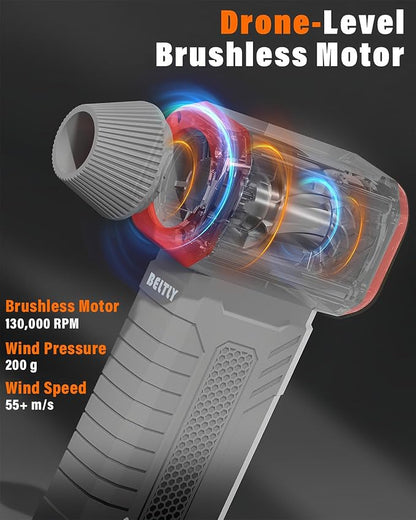 Compressed Air Duster, 130K RPM Powerful Cordless Electric Mini Blower - Image 5