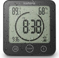 KADAMS Shower Clock Waterproof Bathroom Timer – Digital Wall Clock with Countdown, Magnetic Kitchen Clock with Temperature & Humidity, Suction Cup for Kids Shower Spa Cook Bath (Black)