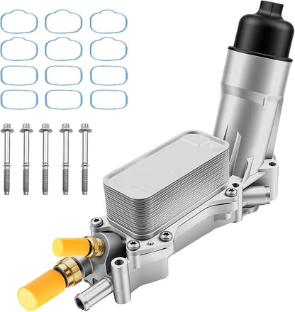 Aluminum Oil Filter Housing Engine Oil Cooler Compatible by BZSSY