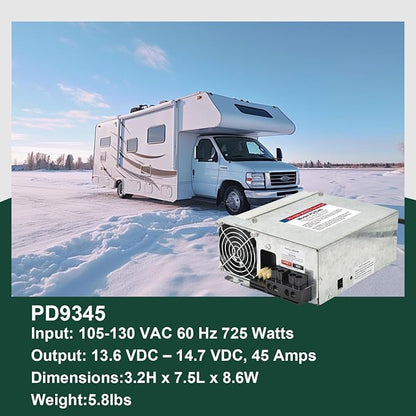 PD9345 RV Power Converter replacement-9300 Series Converter, 45Amp 120V to 12V - Image 5