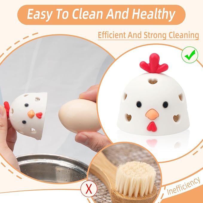 2PCS Silicone Egg Cleaner for Fresh Eggs, Egg Washer for Fresh Eggs, Egg - Image 4