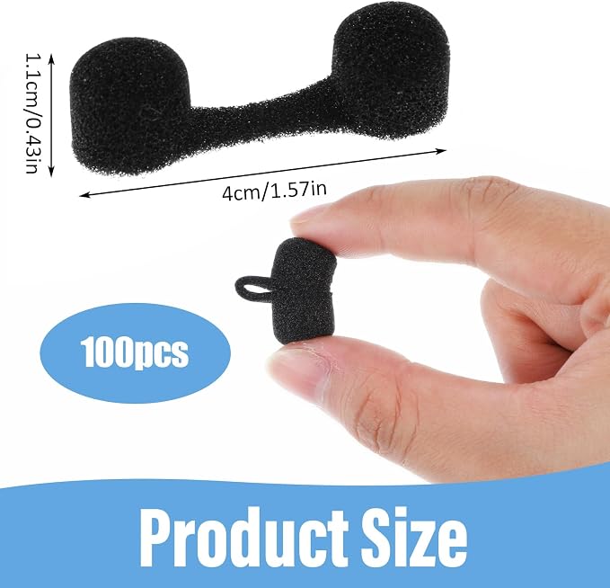 100 Pieces Nose Plug Filter Disposable Nose Dust Filters Bulk Sponge Nostril - Image 2