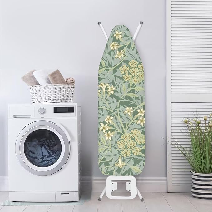 ZCFYGDX 17x49 in Ironing Board Covers Easy to Install Resistant,Elastic Edge 3 Nylon Buckle Strap Fasteners Breathable & Wear-Resistant,Resist Scorch Staining Protective Cover William Morris Prints