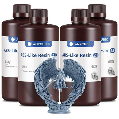 ANYCUBIC 2nd Gen Resin Technology ABS-Like Resin 2.0 Bundle, 3D Printer Resin by ANYCUBIC