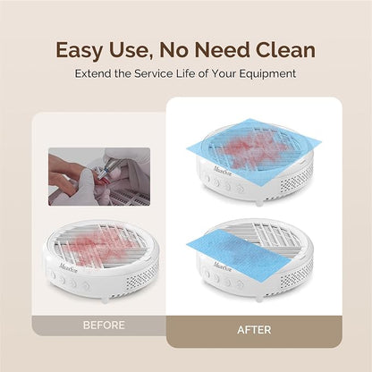 MelodySusie 200 Sheets Nail Dust Collector Filter Paper, Disposable Dust Vacuum - Image 4