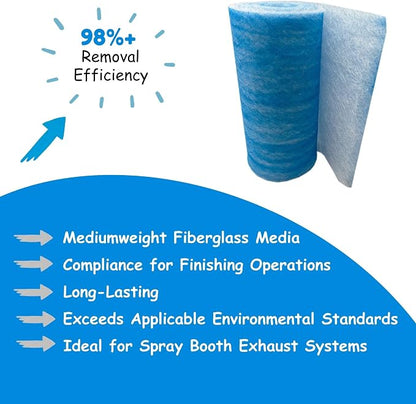 Paint Booth Exhaust Fiberglass Filter Roll - Image 2
