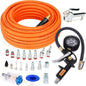 22 Pieces Air Compressor Accessories kit, 3/8 inch x 50 ft Hybrid Air Hose Kit by FYPower