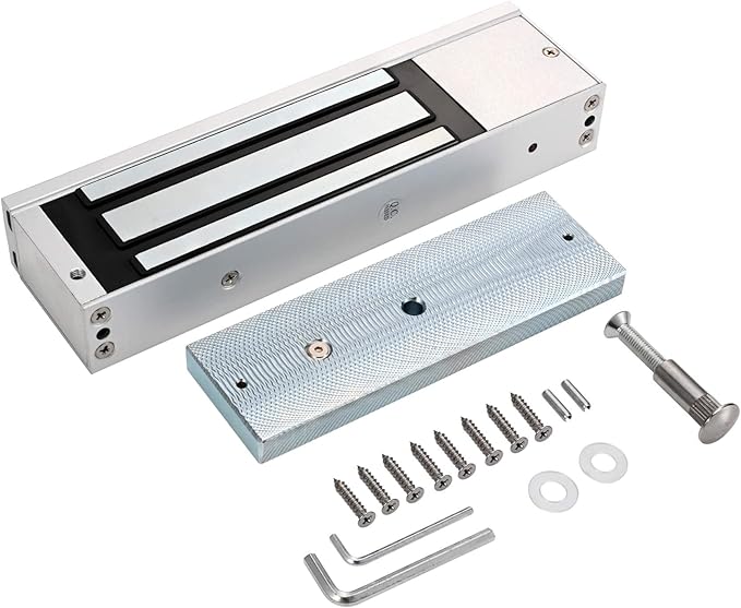 Electric Magnetic Lock 500KG 1200LBS Holding Force Electromagnet Lock 12V Fail Safe NC Mode Single Door for Access Control System