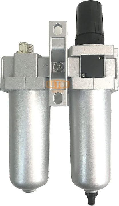 1/2" NPT HEAVY DUTY Compressed Air In Line Filter Regulator Lubricator Oiler - Image 6