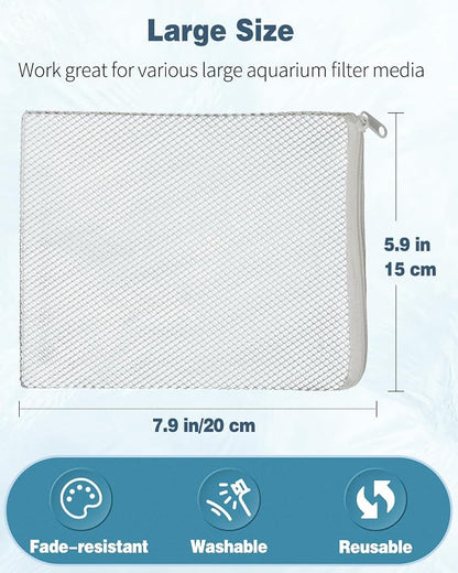 Pawfly 8 Pack Aquarium Filter Media Bags, Fish Tank Fine Mesh Bag - Image 7