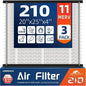 3 Pack 210 Replacement Air Filter, MERV 11, Actual Size: 20.47"x25.6"x3.94" by UNIREACH