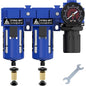 3/8" NPT Air Dryer System, Air Compressor Filter Dryer, 5 and 5 Micron Filter by ATINY