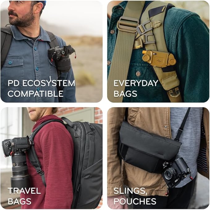 Peak Design Capture Camera Clip V3, Ocean with Plate, Holds DSLR, Compact and Point and Shoot Bodies, Secure, Stable and Accessible, Attaches to Straps and Belts, Quick Release, 200 lb Capacity