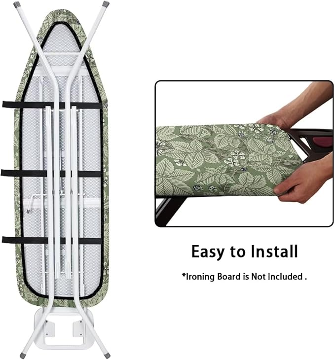 ZCFYGDX Ironing Board Covers Lightweight & Breathable Anti-Slip & Wear-Resistant (15 x 48 in) with Nylon Buckle Straps Elastic Edge Easy to Install, Scorch Resistant, William Morris Prints Size-L