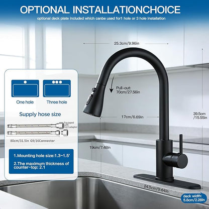 Kitchen Sink Faucet with Pull - Image 6