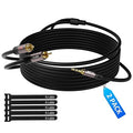 2 Pack 8FT 3.5mm to RCA Stereo Audio Adapter Cable, Auxiliary RCA Y Splitter Cord, Shielded Hi-Fi Sound Cord, For Headphone, MP3, Tablet, Speaker, HDTV & More