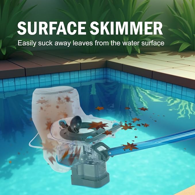Cordless Rechargeable Pool Leaf Vacuum, Ultra Strong Suction, 3 in 1 Cleaning - Image 5