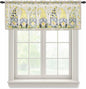 Rustic Lemon Gnomes Sheer Valance Curtains, Summer Fruit Leaves Retro Linen by Houseown