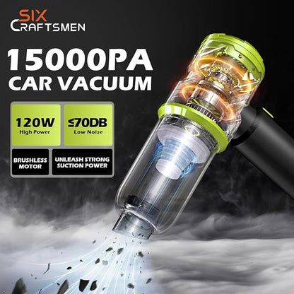 Handheld Car Vacuum with 15000PA Power, 4 in 1 Powerful Cordless Vacuum Cleaner - Image 2