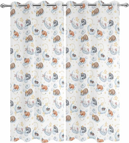 Cartoon Animals Outdoor Curtains - Image 9