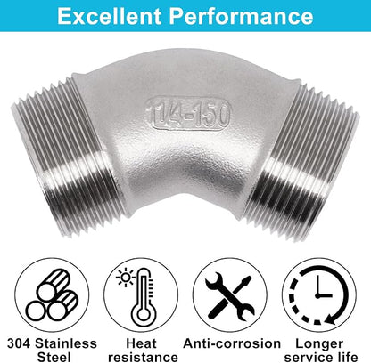 45 Degree Elbow 1PCS, 1-1/4" NPT Male X 1-1/4" NPT Male 304 Stainless Steel - Image 4