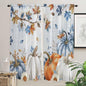 Fall Blue Maple Window Curtains 72 Inch Long 2 Panel Set, Rod Pocket Long by Unknown