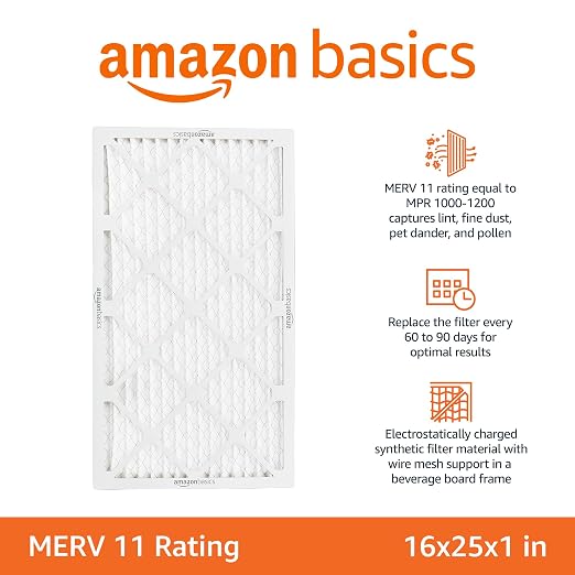 Amazon Basics 16x25x1 Air Filter 6 Pack, MERV 11 AC Furnace Filters - Image 2