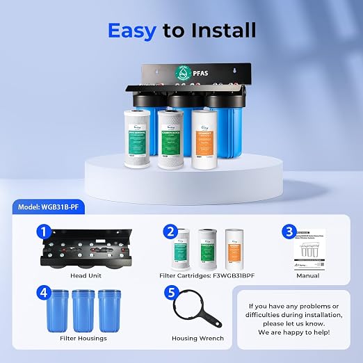 iSpring WGB31B-PF Whole House Water Filter System, SGS-Tested to Remove up to - Image 6