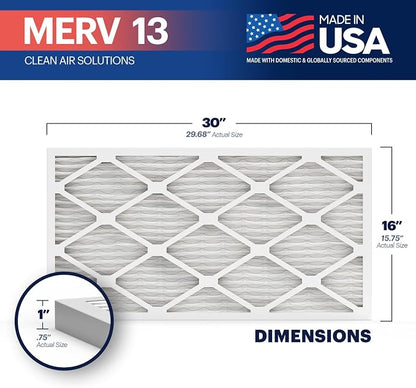 BNX TruFilter 16x30x1 Air Filter MERV 13 - Image 2