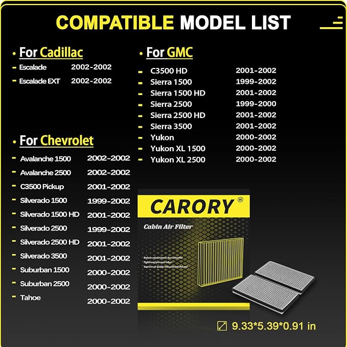 Cabin Air Filter w/Activated Carbon - Image 2