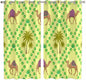 2 Panel Kitchen Cafe Curtains, Desert Sand Camels Sunlight Filtering Nature Air by Hokiten