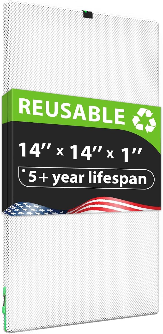 Reair 14x14x1 Air filter, Washable and Reusable Air Filter 14x14x1 by Reair