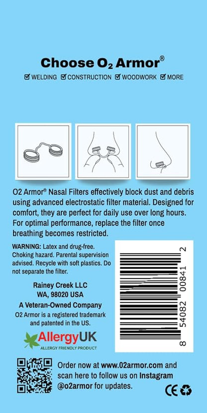 O2 Armor Nose Filters for Welders & Allergies - Image 6