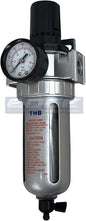 IN-LINE COMPRESSED AIR FILTER REGULATOR COMBO PIGGYBACK, POLY BOWL AND METAL by THB