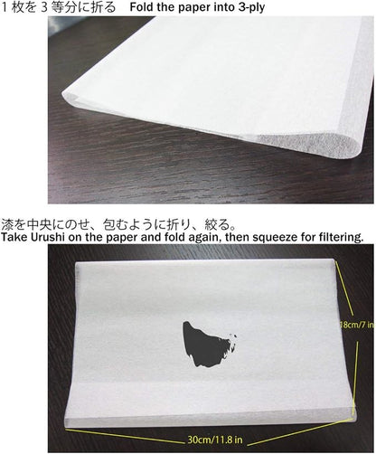 Yoshino Japanese Filter Paper for Urushi Lacquer from Japan 100-sheets - Image 3