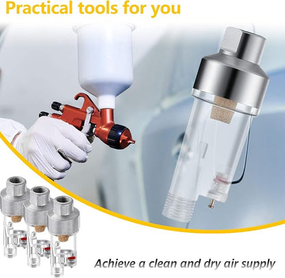 Honoson 3 Pcs 3 Pcs Airbrush In-line Water Trap Mini Air Filter Connect - Image 6