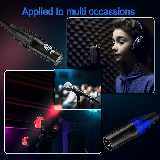 LanSenSu XLR Splitter Cable, 1 Female to 2 Male Patch Y Cable Balanced Microphone Splitter Cord Audio Adaptor 6.6ft (1Pack)