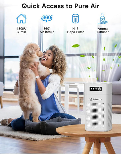 Air Purifiers for Bedroom, DAYETTE H13 True HEPA Air Filter Purifier for Small - Image 3
