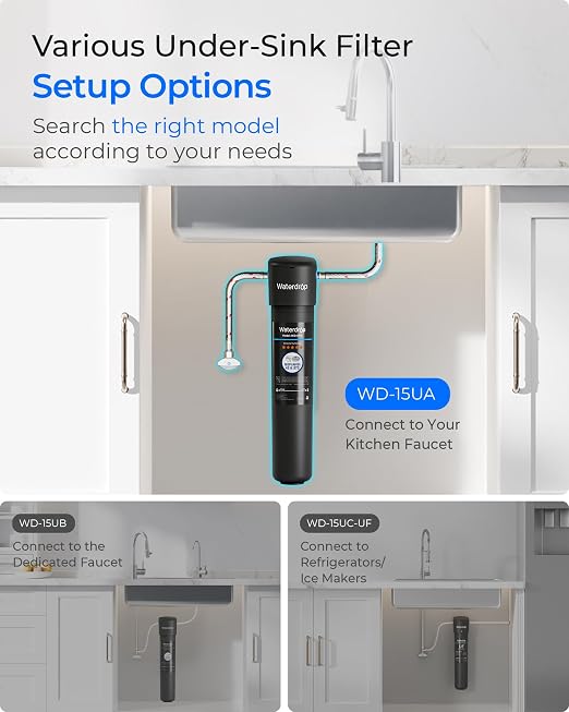 Waterdrop 15UA Under Sink Water Filter System, 2 Years, Bad Taste & Odor - Image 6