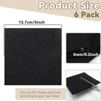 Biaungdo 6 Pack 5 Inch Sqaure Charcoal Filter Replacements - Image 4