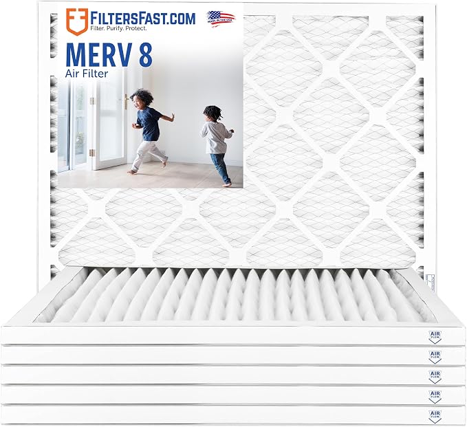 Filters Fast 8x8x1 Air Filter MERV 8, Made in the USA, Actual Size: by FiltersFast