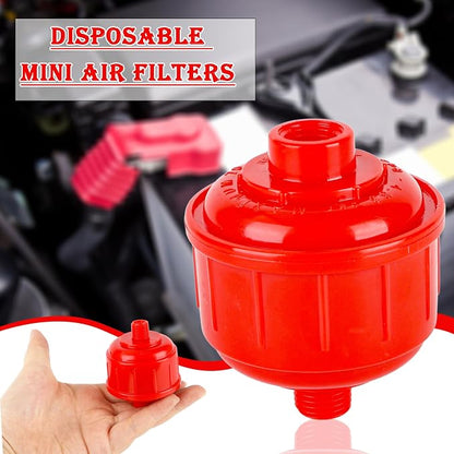 12 Pcs Disposable Mini Air Water Filters Red Air Line Filter Paint Gun Filter - Image 4