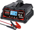 Battery Charger 40A, 12V/24V Lead Acid Smart Battery Charger, 12V LiFePO4 Car Battery Trickle Charger, Automatic Battery Maintainer for Car Motorcycle Lawn Mower Marine Boat Lead Acid Batteries