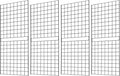 7RiversART Grid Wall Commercial Grade Grid Panels Heavy Duty Panel for Retail Display Wall 2' W x 5' H, Black (Pack of 4) Easily Portable