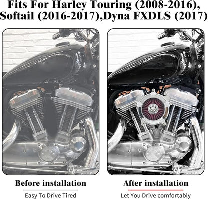 HDBUBALUS Motorcycle CNC Spike Air Cleaner Air Filter Intake System Filter - Image 3
