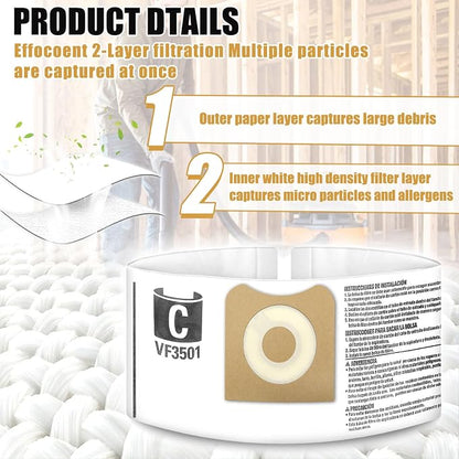 30 Pack VF3501 Vacuum Cleaner Bags Fit - Image 5