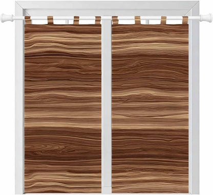 Brown Western Bedroom Curtains 72 Inch Length, Window Curtains Tab Top by Unknown