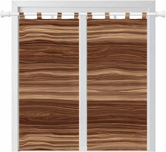 Brown Western Bedroom Curtains 72 Inch Length, Window Curtains Tab Top by Unknown
